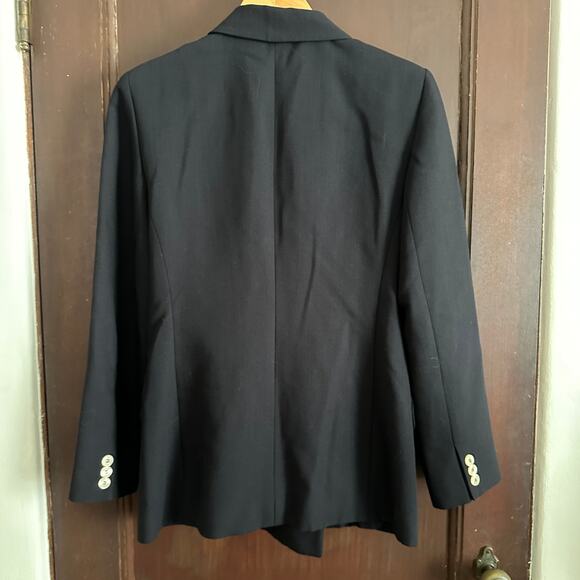 KORS Michael Kors | 90s Vintage Black Wool Double Breasted Blazer | Size 8 - Picture 2 of 6